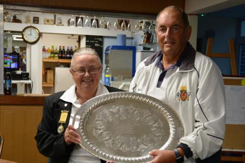 Saltash captain receives runners up trophy from Jennie Dyer
